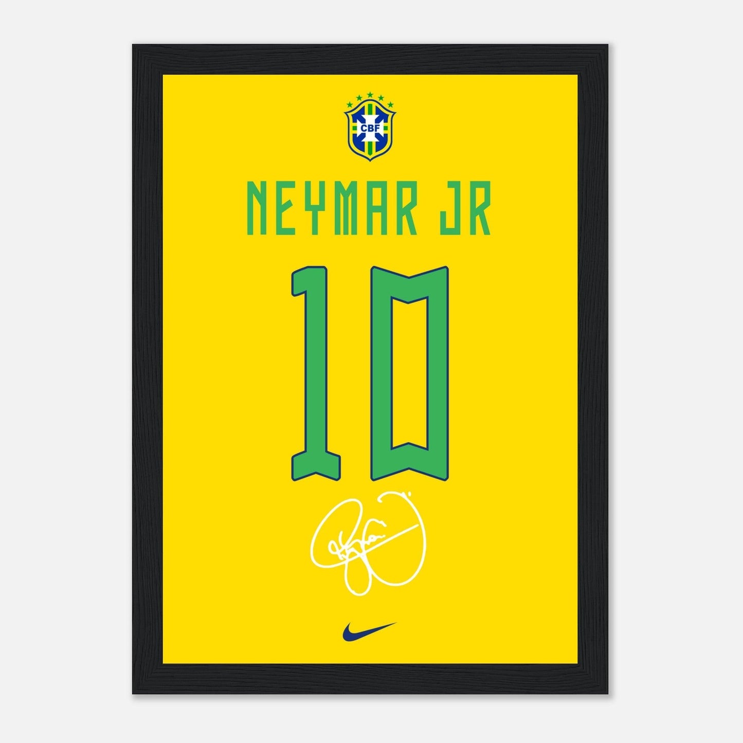 Neymar Jr Jersey Art, Brazil