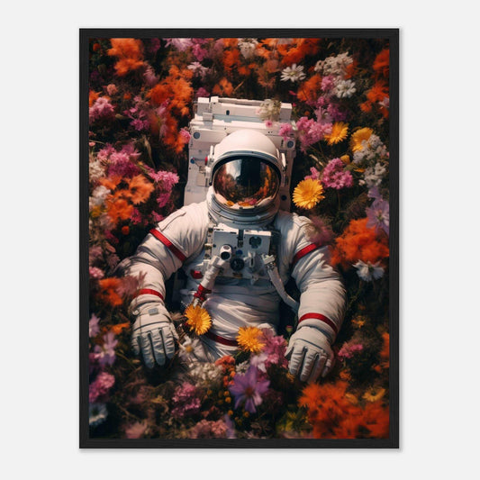 Astronaut Between The Flower Universe v.1 -Poster