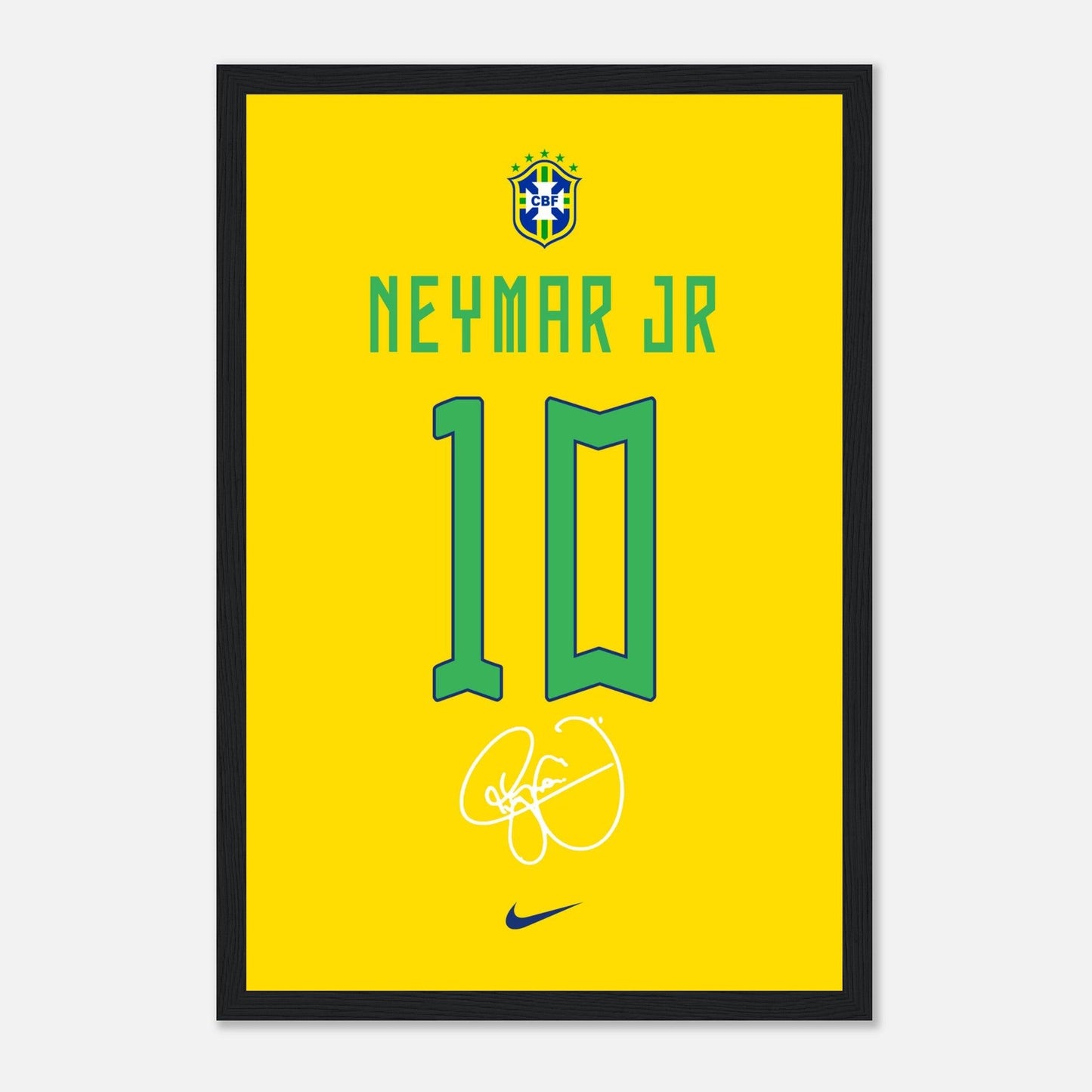 Neymar Jr Jersey Art, Brazil