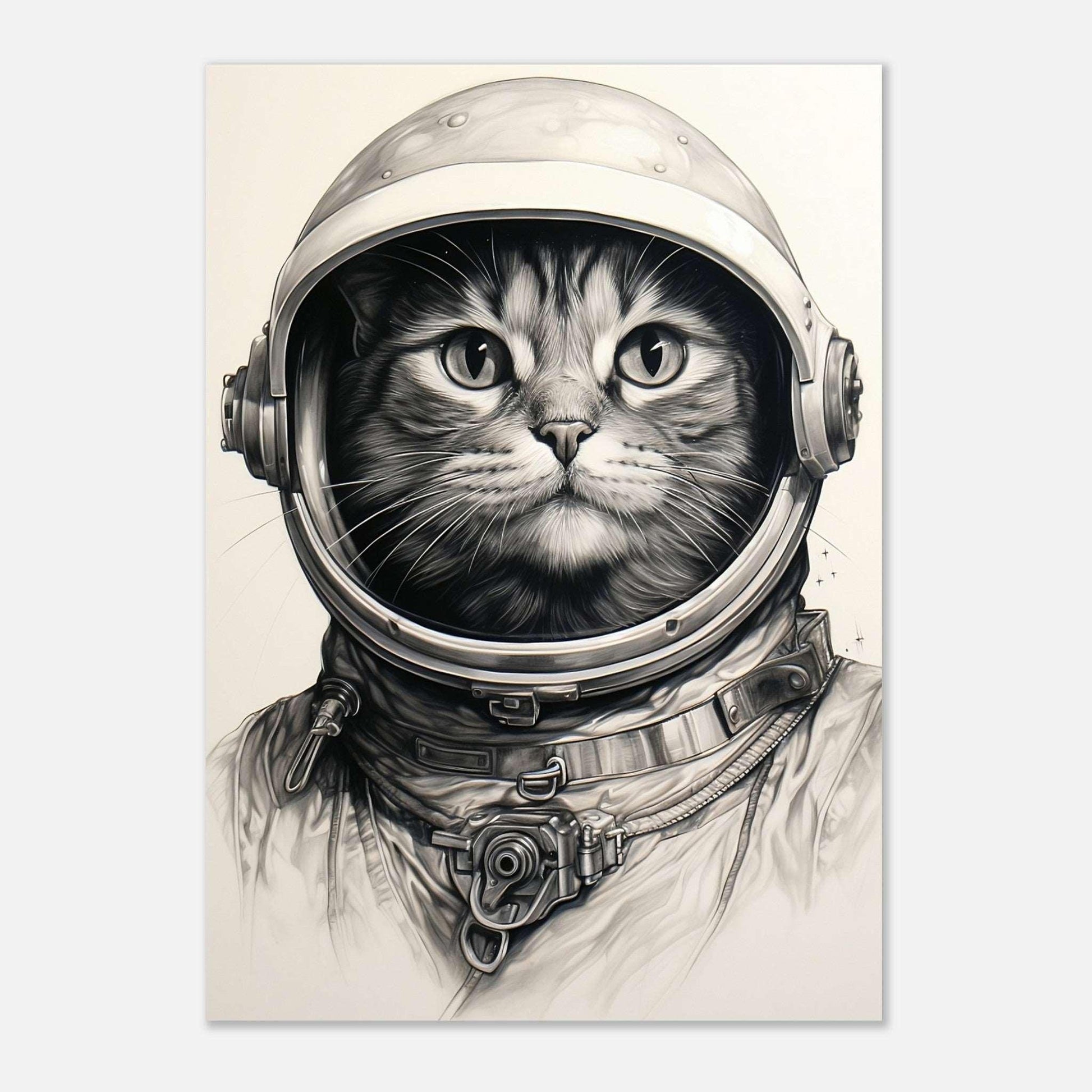 A Cat in a space suit v.2 -Poster