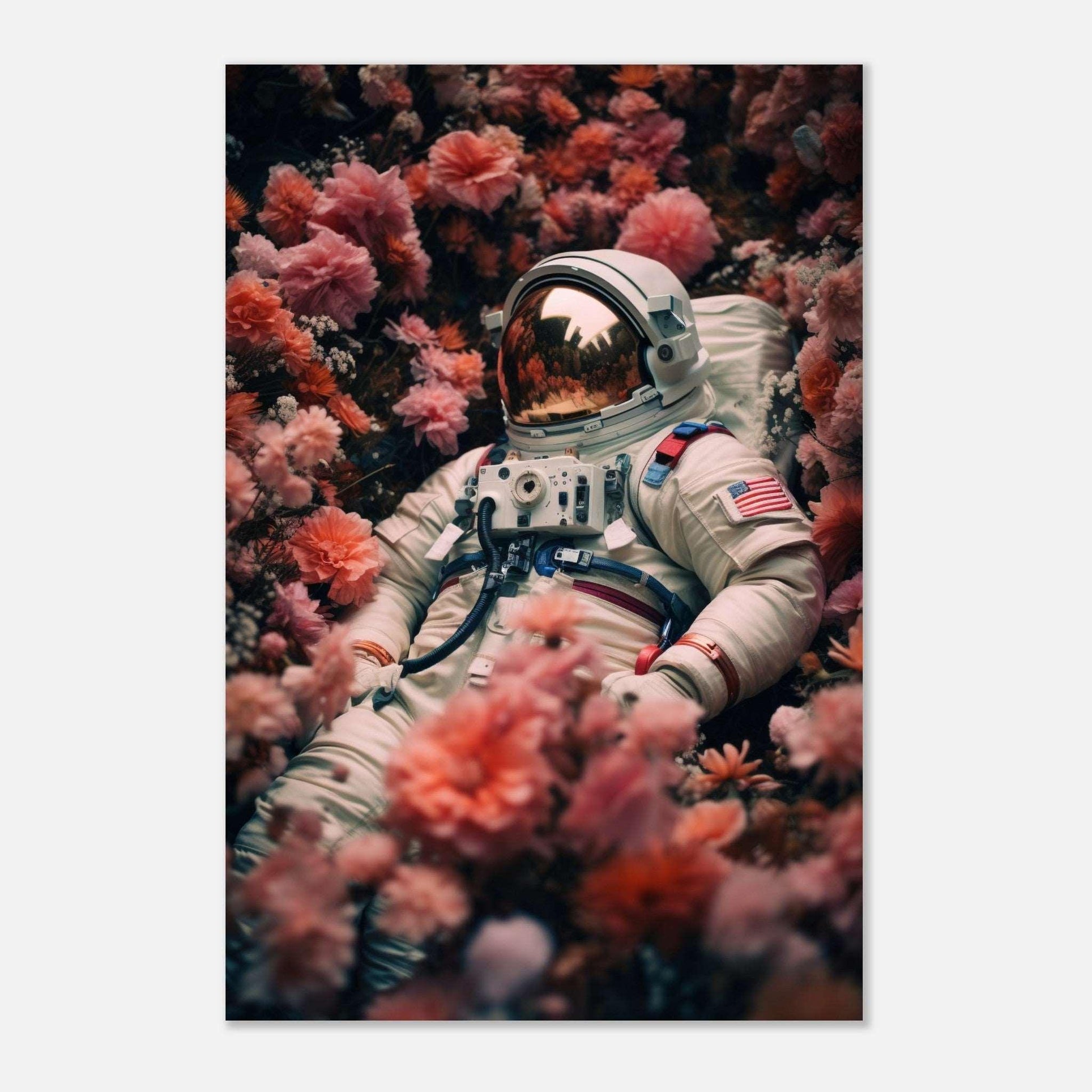 Astronaut Between The Flower Universe v.3 -Poster