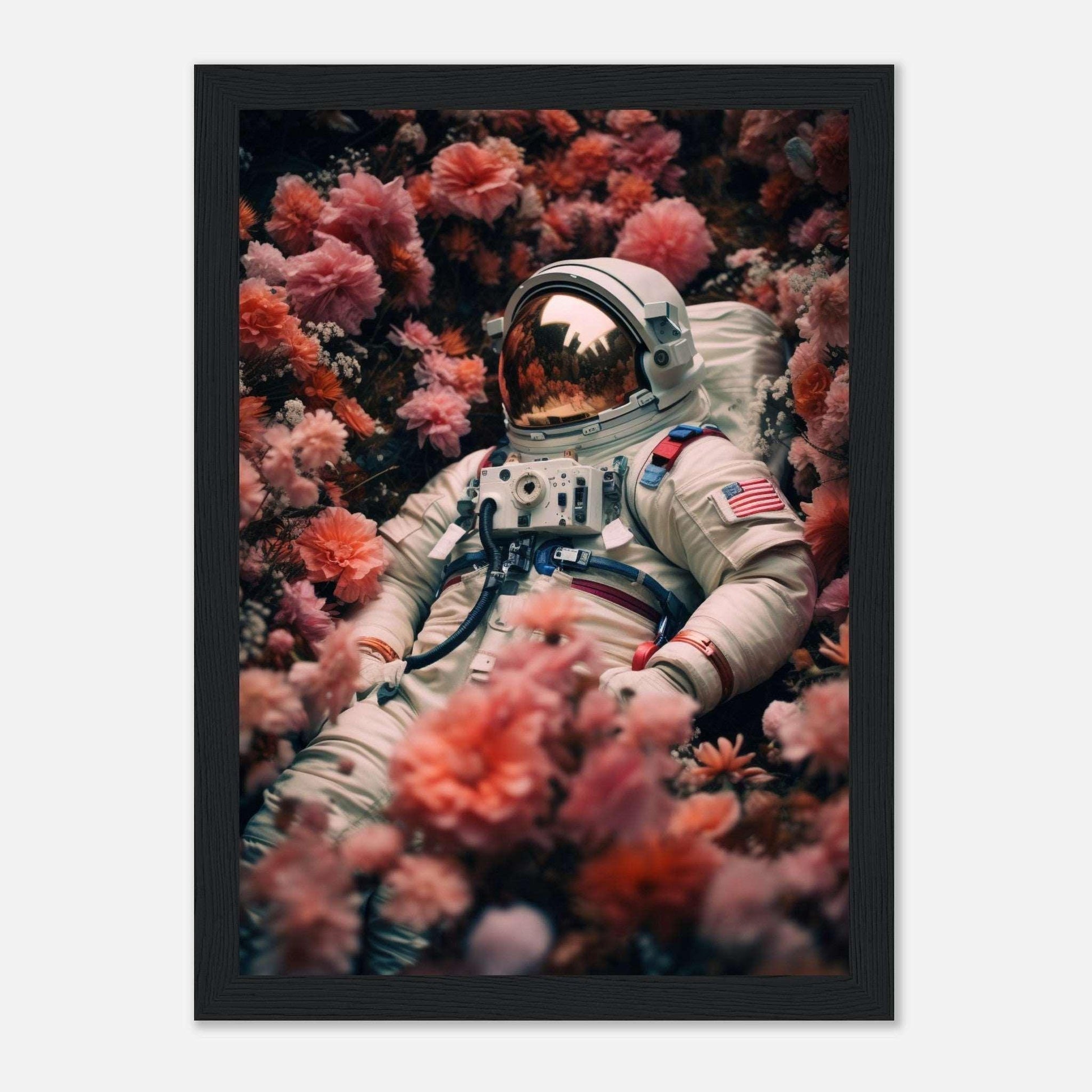 Astronaut Between The Flower Universe v.3 -Poster