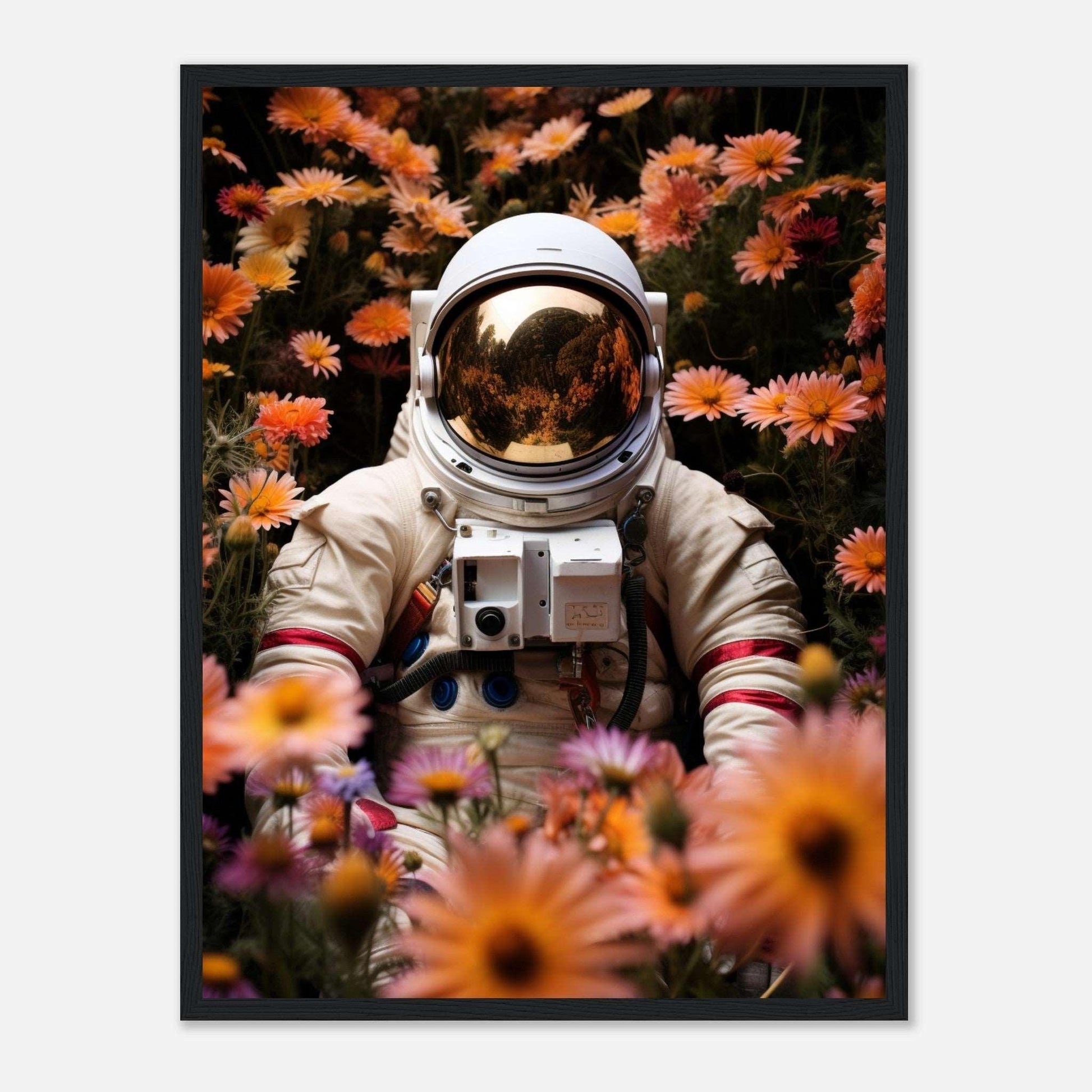 Astronaut Between The Flower Universe v.2 -Poster