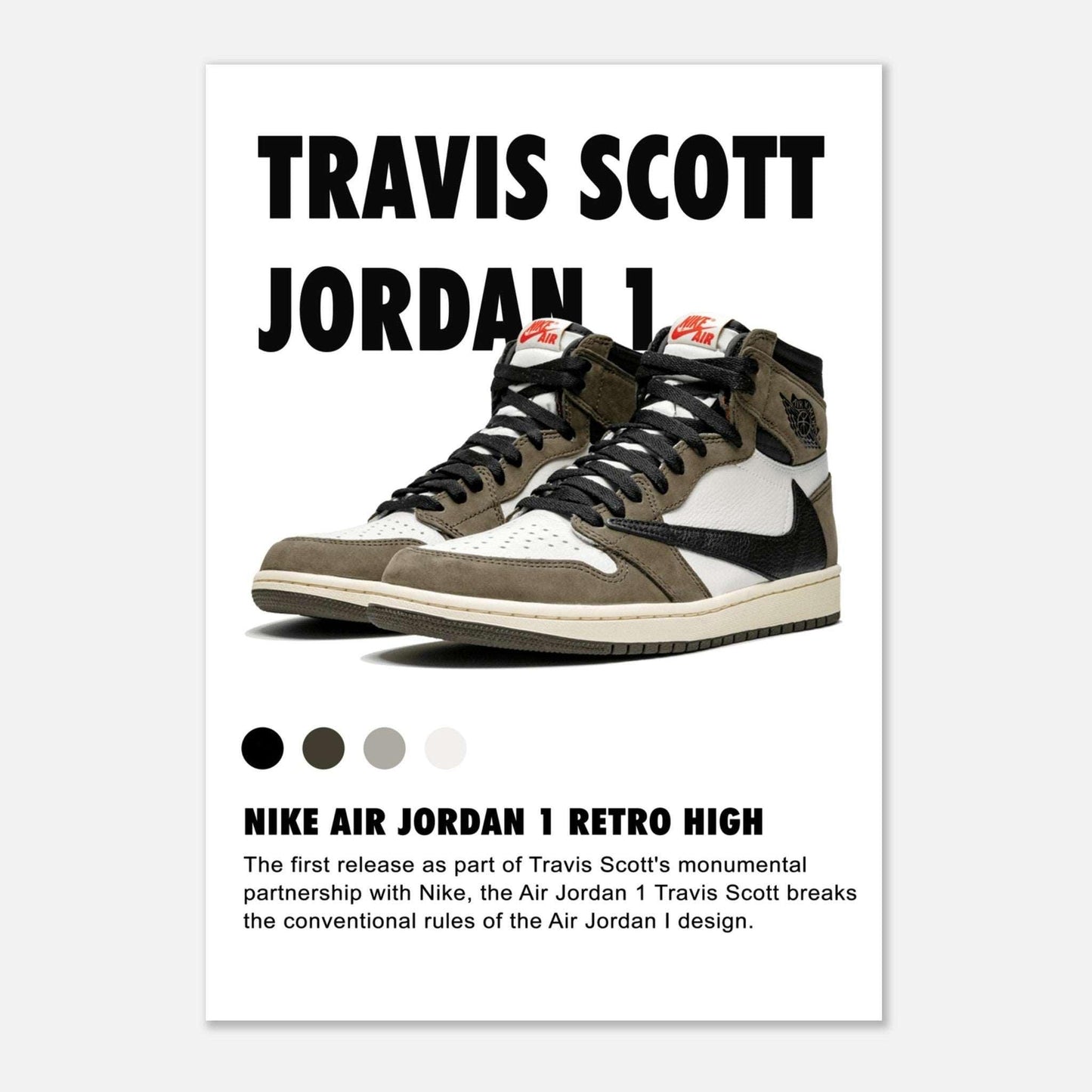 Travis Scott Nike Air Jordan 1 Retro HIGH -Poster