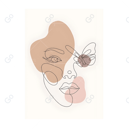 Minimal Beautiful Woman Line Art Style vo.1 - Go4Posters