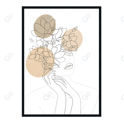 Minimal Beautiful Woman Line Art Style vo.8 - Go4Posters